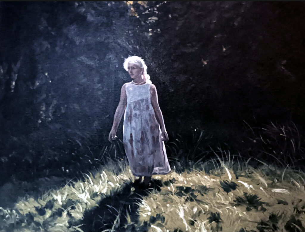 Aurore, huile surtoile 0,60m x 0,70m