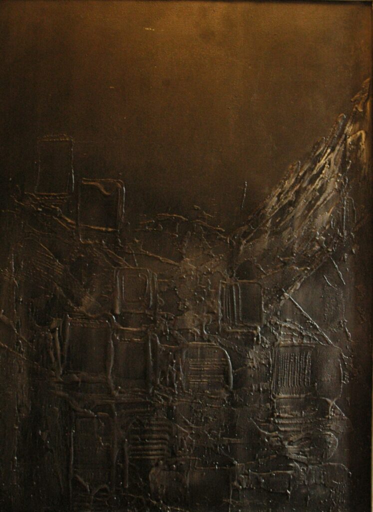Lucien Braet, "Noir" Année 1958, Huile sur toile, 1,20m x 0,90m
